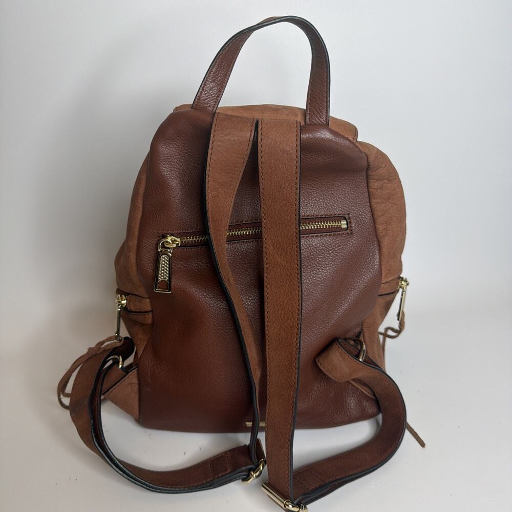 Rebecca Minkoff Julian Fringe Leather Backpack Brown | Boho Festival Bag - Picture 7 of 16